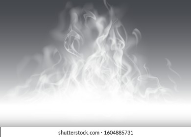 White flow smoke cloud background