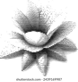 white floweillusion made from stripes