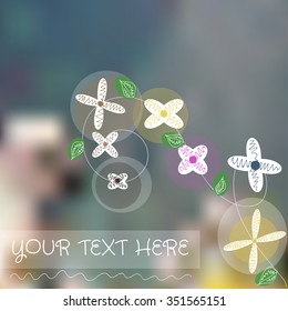 White flower background. Vector flowers. Floral vector. Spring wallpaper. Beautiful summer illustration.