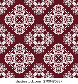 Patrón de ramo de flores blanco sobre fondo rojo, sin costuras, diseñado para el Fondo de pantalla, decoración, fondo, tela, ropa.