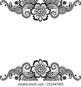 White flower corner, lace ornament