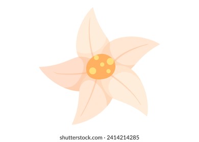 White Flower Decor Sticker Design