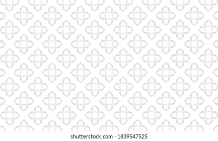 White flower geometric vector pattern