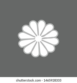 White Flower Icon Vector / Illustration