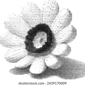white flower illusion made from stripes
