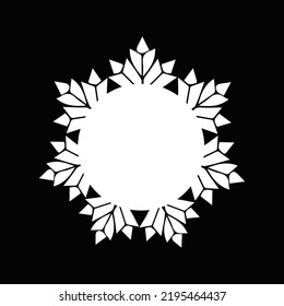 Logo del vector de naturaleza floral blanca 