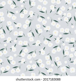 flor blanca sobre fondo azul, patrón sin fisuras
