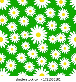 flor blanca sobre fondo verde patrón transparente