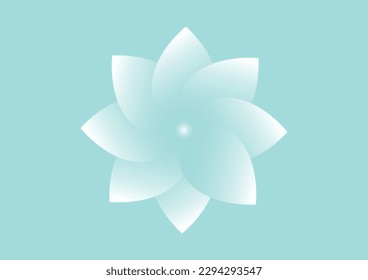 white flower on green background