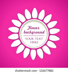 white flower on pink background