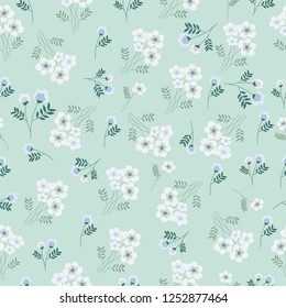 white flower seamless flowers pattern. Delicate petals and vibrant blossoms create an artistic and vintage botanical illustration. Perfect for wallpaper, fabric, wrapping paper and more.