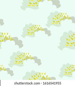 white flower vector stylized modern seamless floral