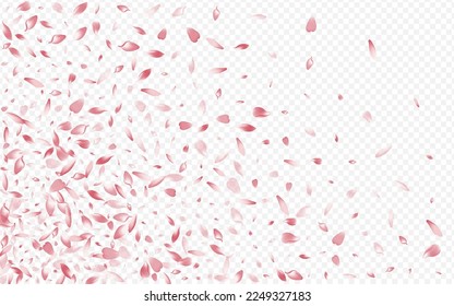 White Flower Vector Transparent Background. Sakura Valentine Poster. Bloom Tender Cover. Tree Realistic Illustration. Pink Peach Wedding Congratulation.