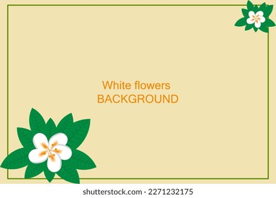 White flowers among green leaves, Vector illustration concepts for social media banners and post,
business presentation and report templates, marketing material, print design.