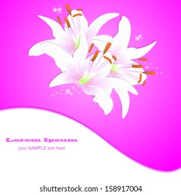 White flowers card