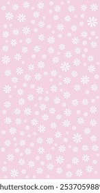 White flowers cute background vector