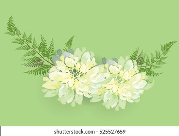 white flowers frame or border  background vector illustration