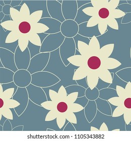 White flowers on a blue background, beautiful, summery and fresh and versatile.