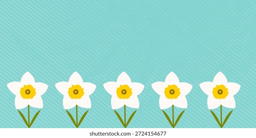  white flowers on blue background