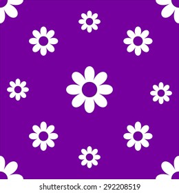 White flowers on purple background.Vector