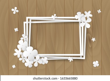 white flowers on wooden frame