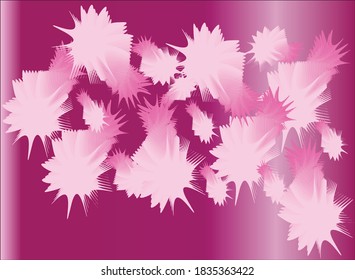flores blancas de fondo rosa
