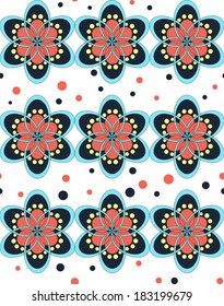 White Flowers Seamless Pattern