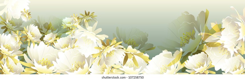 white flowers (the vector of the plant)