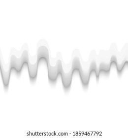 White flowing liquid. Drops of milk. Cream. Yogurt. Vector illustration.