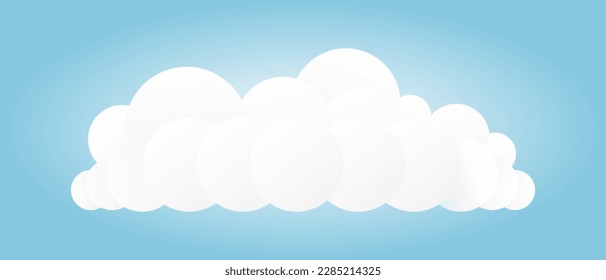 Nubes blanquecinas. Ilustración vectorial.