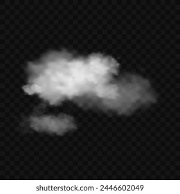 White fluffy clouds isolated,Vector Abstract Soft group of fog or haze,illustration of nature elements for landscape design.