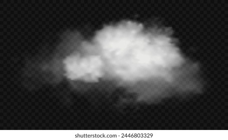 White fluffy clouds sky isolated,Vector Abstract Soft group of fog,haze,smoke,mist,illustration of nature elements for landscape design.	
