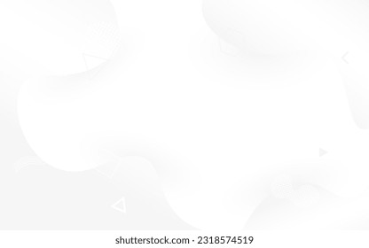 White fluid background. Abstract modern shapes. Subtle texture for website or presentation. Gray dynamic layers. Light geometric design template. Vector illustration.