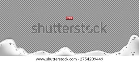 white foam background vector illustration. great for detergent banner, shampoo promotion or soap advertising