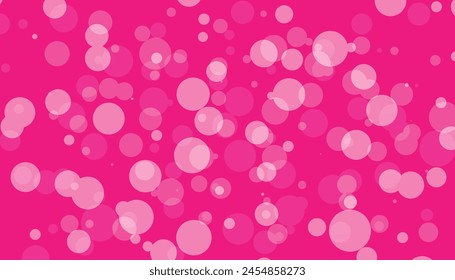 white focused and defocused lights on pink background, Shiny background, doted circle vector illustration