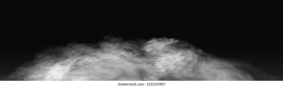 White fog on a translucent background for design and illustrations. Vector