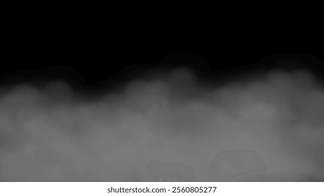 White fog or smoke glow on dark background