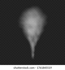 White fog or smoke isolated on transparent background