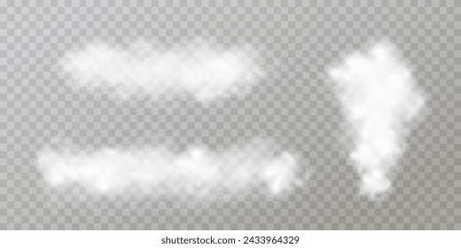 White fog or smoke on dark copy space background. Vector illustration
