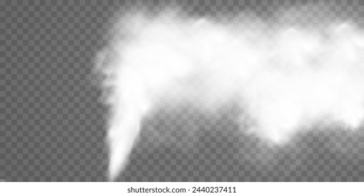 White fog or smoke on dark copy space background. Vector illustration