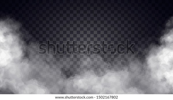 暗いコピー空間の背景に白い霧または煙 ベクターイラスト のベクター画像素材 ロイヤリティフリー