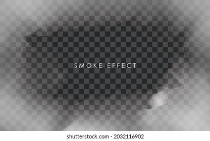 White Fog, Steam, Mist or Smoke on Dark Background. Vector illustration