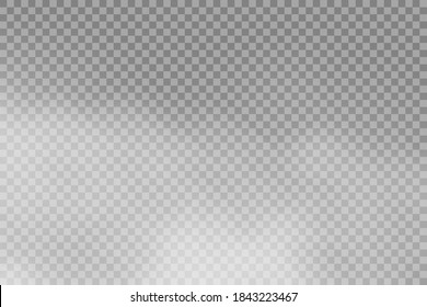 White fog texture isolated on transparent background. Steam special effect. Realistic vector fire smoke or mist.