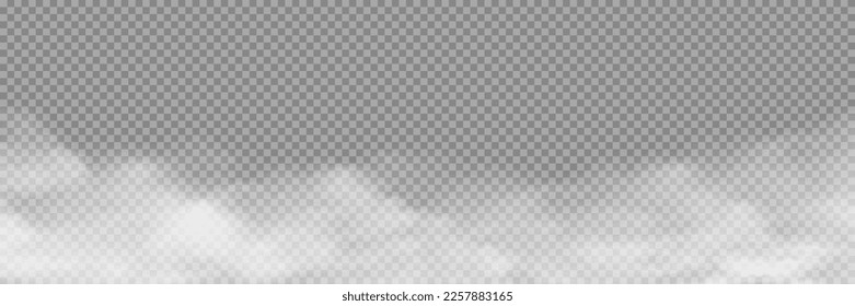 Textura de niebla blanca aislada sobre fondo transparente. Efecto especial de vapor. Ilustración vectorial libre de regalías de las acciones. PNG	
