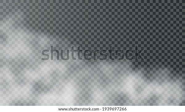 White Fog Texture Isolated On Transparent Stock Vector (Royalty Free ...