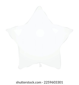 White foil balloon, vector illustration