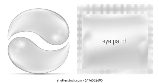 White Foil Or Plastic Sachet For Cosmetic And Eye Gel Patches