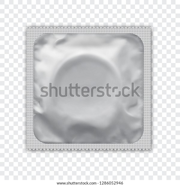 Download White Foil Wrapped Condom Realistic Vector Stock Vector Royalty Free 1286052946