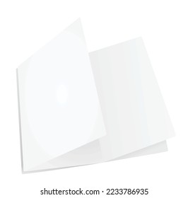 White foldable template broshure. vector