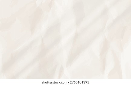 White folded and wrinkled paper texture background